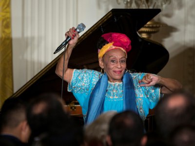 Omara Portuondo lros d'un concert à la Maison Blanche en 2015 - BRENDAN SMIALOWSKI [AFP/Archives]