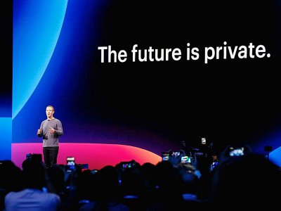 Mark Zuckerberg annonce le 30 avril 2019 à San José (Californie) que le nouveau Facebook sera davantage tourné vers le "privé" - Amy Osborne [AFP]