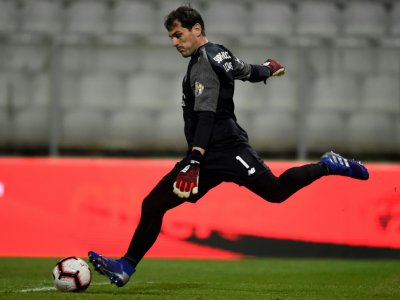 Iker Casillas contre Moreirense, le 8 février 2019 à Moreira de Conegos (Portugal) - MIGUEL RIOPA [AFP/Archives]