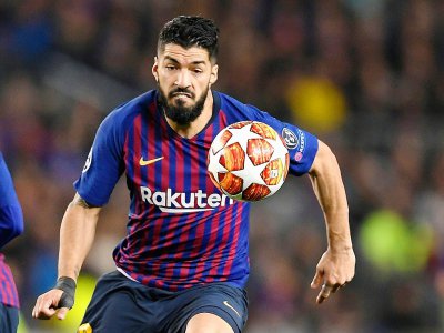 L'attaquant du Barça Luis Suarez contre Liverpoool, le 1er mai 2019 au Camp Nou - JOSE JORDAN [AFP]