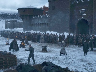 Les funérailles de ceux tombés lors de la bataille de Winterfel - HBO
