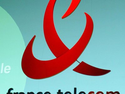 Le logo de l'entreprise France Télécom jugée pour harcèlement moral à compter du 6 mai 2019 devant le tribunal correctionnel de Paris - JACK GUEZ [AFP/Archives]