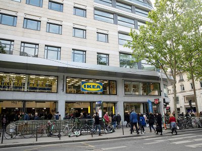 Le magasin Ikea place de la Madeleine à Paris, le 6 mai 2019 - Thomas SAMSON [AFP]