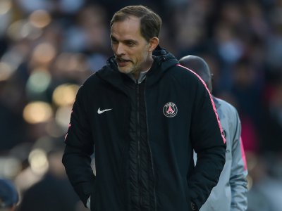 L'entraîneur du PSG Thomas Tuchel lors de la victoire à Angers 2-1 en 36e journée de L1 le 11 mai 2019 - JEAN-FRANCOIS MONIER [AFP]