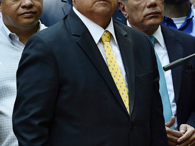 Le vice-président de l'Assemblée nationale du Venezuela, Edgar Zambrano, à Caracas le 27 mars 2019 - YURI CORTEZ [AFP]