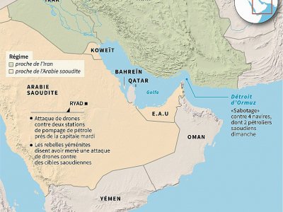 Carte de la région du Golfe - Thomas SAINT-CRICQ [AFP]