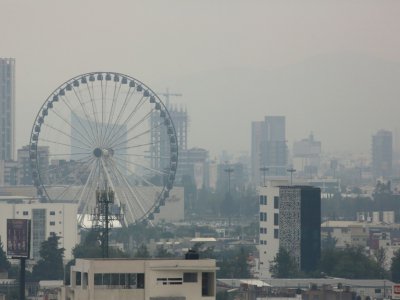 Nuage de pollution à Puebla, dans le centre du Mexique, le 16 mai 2019 - Jose CASTANARES [AFP]
