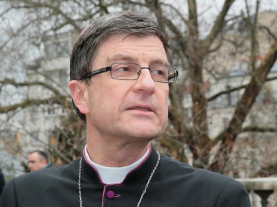 Mgr Eric de Moulins-Beaufort, le 25 mars 2016 à Paris - JACQUES DEMARTHON [AFP/Archives]