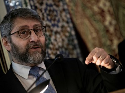 Le grand rabbin de France Haim Korsia, le 22 mars 2019 à Paris - KENZO TRIBOUILLARD [AFP/Archives]