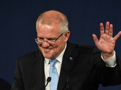 Le Premier ministre australien sortant Scott Morrison ne pourra se permettre aucune défection dans la colaition - Saeed KHAN [AFP]