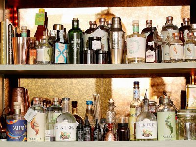 Des boissons sans alcool pour la préparation de cocktails au pub The Virgin Mary, le 16 mai 2019 à Dublin - PAUL FAITH [AFP]