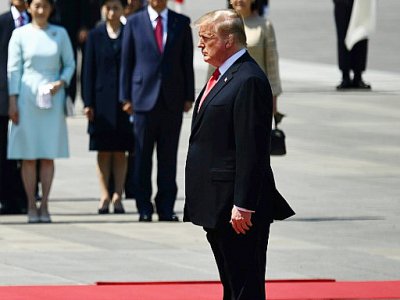 Donald Trump lors d'une cérémonie au palais impérial à Tokyo le 27 mai 2019 - Brendan SMIALOWSKI [AFP]