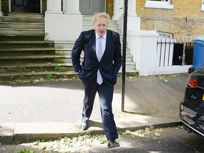 Le député conservateur Boris Johnson quitte son domicile dans le sud de Londres, le 28 mai 2019. - Daniel LEAL-OLIVAS [AFP/Archives]
