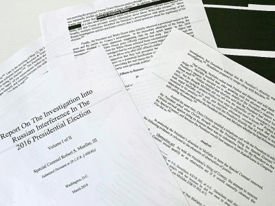 Le rapport Mueller, rendu public le 18 avril 2019 - Eva HAMBACH [AFP]
