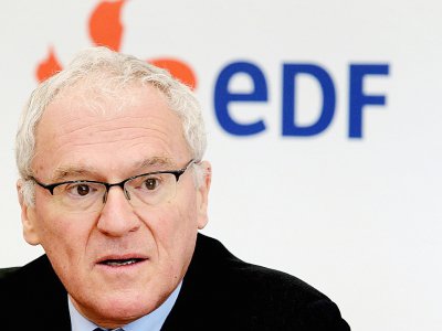 Le PDG d'EDF Jean-Bernard Levy à  Charleville-Mézières dans les Ardennes le 1er mars 2019 - FRANCOIS NASCIMBENI [AFP/Archives]