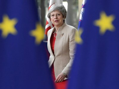 La Première ministre britannique Theresa May à Bruxelles le 28 mai mai 2019 - EMMANUEL DUNAND [AFP]
