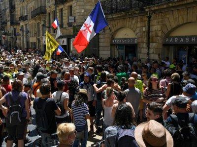 Rassemblement de "gilets jaunes", le 1er juin 2019 à Bordeaux - MEHDI FEDOUACH [AFP]