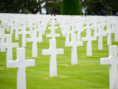 Le cimetière américain de Colleville-sur-Mer, en Normandie, le 5 juin 2019 - GUILLAUME SOUVANT [AFP]