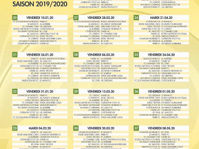 Les matchs retour de la saison 2019-2020. - lfp.fr