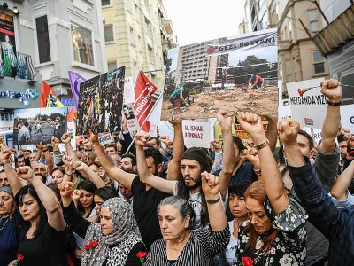 Manifestation, le 31 mai 2018 à Istanbul, pour commémorer le cinquième anniversaire du début du mouvement de Gezi - OZAN KOSE [AFP/Archives]