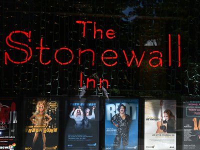 Le bar Stonewall Inn, où eurent lieu le 28 juin 1969 les premières émeutes contre la répression des homosexuels - Angela Weiss [AFP]