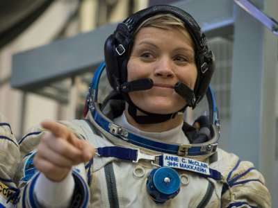 L'astronaute américaine Anne McClain, en novembre 2019 au Centre d'entraînement des cosmonautes près de Moscou - STR [AFP/Archives]