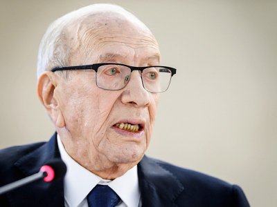 Le président tunisien Béji Caïd Essebsi, le 25 février 2019 à Genève (Suisse) - Fabrice COFFRINI [AFP/Archives]