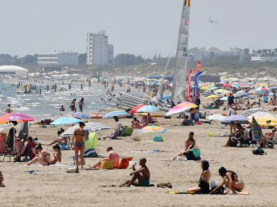 La plage de la Grande Motte, dans l'Hérault, le 28 juin 2019 - Pascal GUYOT [AFP]