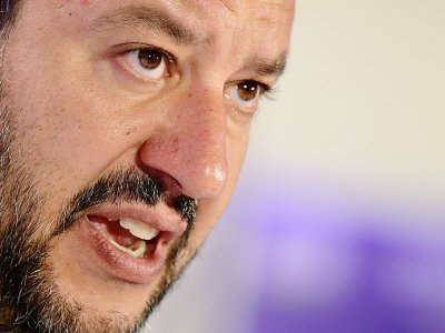 Le ministre de l'Intérieur italien Matteo Salvini lors d'une conférence de presse à Milan le 27 mai 2019 - Miguel MEDINA [AFP/Archives]