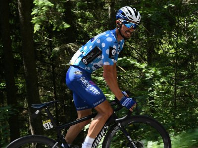 Julian Alaphilippe lors de la 8e et dernière étape du Critérium du Dauphiné, entre Cluses et Champéry, le 16 juin 2019 - Anne-Christine POUJOULAT [AFP/Archives]