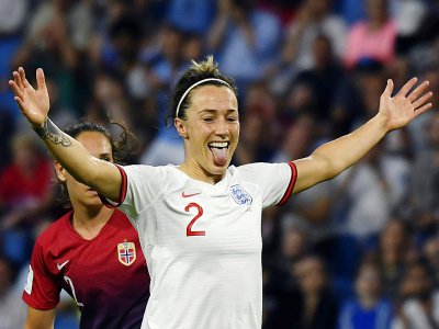 La défenseuse anglaise Lucy Bronze buteuse lors du quart de finale du Mondial face à la Norvège, au Havre, le 27 juin 2019 - Damien MEYER [AFP/Archives]