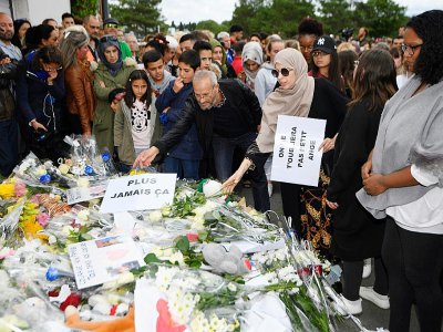 Rassemblement sur les lieux de l'accident, le 11 juin 2019 à Lorient - Damien MEYER [AFP/Archives]