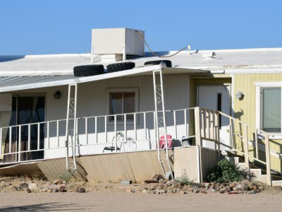 Une maison endommagée par un séisme, le 4 juillet 2019 à Ridgecrest, en Californie - FREDERIC J. BROWN [AFP]