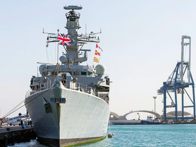 Le HMS Montrose de la marine britannique, le 3 février 2014 dans le port de Limassol, à Chypre - - [AFP/Archives]