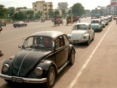 Rassemblement de Coccinelle Volkswagen à Dacca, le 18 août 1997 à Dacca, au Bangladesh - MUFTY MUNIR [AFP/Archives]