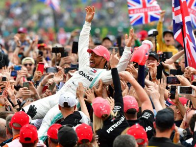 Le Britannique Lewis Hamilton remport le GP de Grande-Bretagne le 14 juillet 2019 - Andrej ISAKOVIC [AFP]