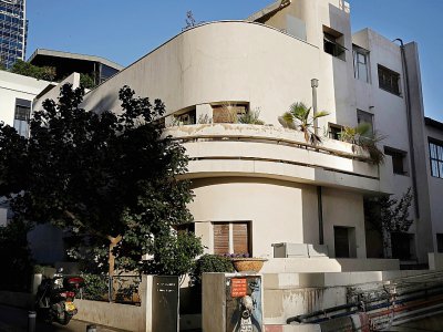 La maison Soskin, construite en 1933 par l'architecte Zeev Rechter, le 23 avril 2019 à Tel-Aviv, en Israël - THOMAS COEX [AFP]