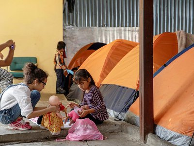 Des enfants migrants dans un abri du côté mexicain de la frontière avec les Etats-Unis - Eduardo Jaramillo Castro [AFP]
