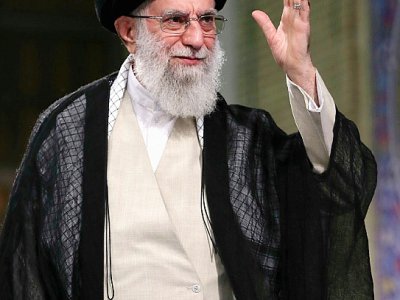 Le guide suprême iranien, l'ayatollah Ali Khamenei, lors d'une cérémonie à Téhéran, le 16 juillet 2019. Photo diffusée par son bureau - HO [KHAMENEI.IR/AFP/Archives]