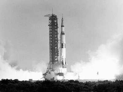 Apollo 11 décolle du centre spatial Kennedy (Floride), le 16 juillet 1969 - HO [NASA/AFP/Archives]