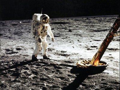 Buzz Aldrin sur la Lune, le 20 juillet 1969 - - [NASA/AFP/Archives]