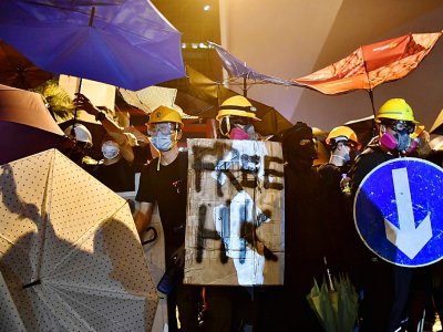 Manifestation anti-Pékin, le 21 juillet 2019 à Hong Kong - Anthony WALLACE [AFP]