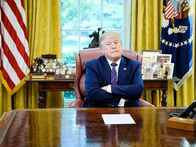 Le président américain Donald Trump, le 26 juillet 2019 dans le Bureau ovale - Brendan Smialowski [AFP]