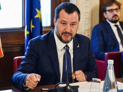 Le ministre italien de l'Intérieur Matteo Salvini, le 15 juillet 2019 à Rome - Andreas SOLARO [AFP/Archives]