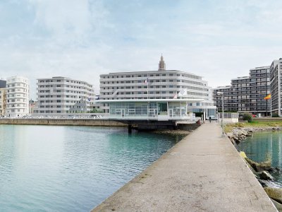 Le projet White Pearl donne sur le port de plaisance du Havre. - Christophe Bidaud Architectes