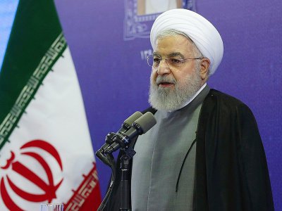 Photo diffusée par la présidence iranienne de Hassan Rohani, lors d'une cérémonie à Tabriz (nord-ouest), le 1er août 2019 - HO [Iranian Presidency/AFP]