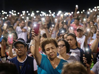 Veillée de prière à El Paso (Texas) après la turie dans un centre commercial de la ville, le 4 août 2019 - Mark RALSTON [AFP]