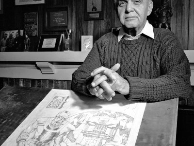 Le dessinateur Jack Kirby en 1992. - Greg Preston