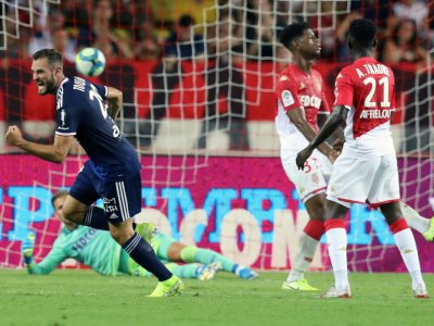 Le milieu de terrain de Lyon Lucas Tousart lors de la victoire 3-0 à Monaco le 9 août 2019 - VALERY HACHE [AFP]