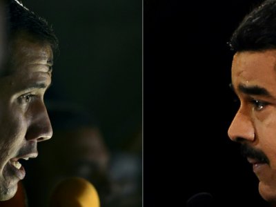L'opposant Juan Guaido (g) et le président Nicolas Maduro (d) - YURI CORTEZ, Juan BARRETO [AFP/Archives]